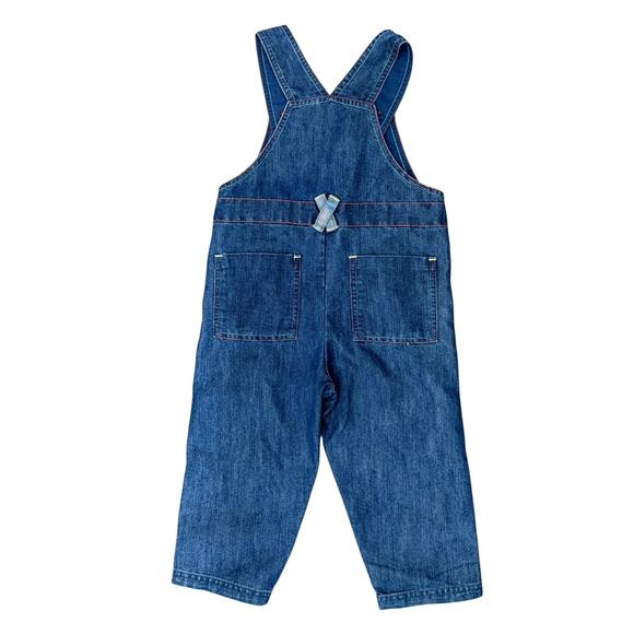 In The Night Garden Overalls Toddler 18-23M Iggle Piggle Embroidered Denim Bibs - Picture 6 of 9